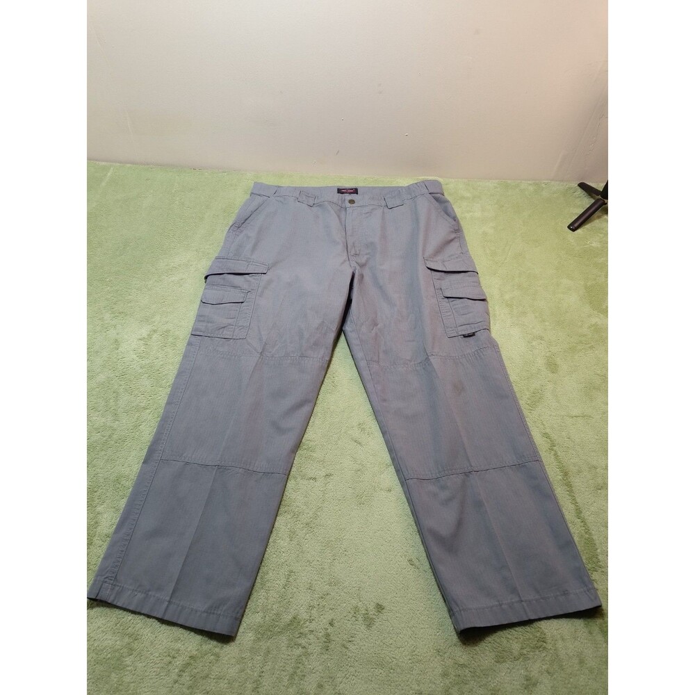 TRU-SPEC Men 42x30 Gray Tactical Cargo Pants Ripstop Work Combat 24-7 Series